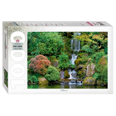 Waterfall In Portland Japanese Garden 1000 Teile Step Puzzle