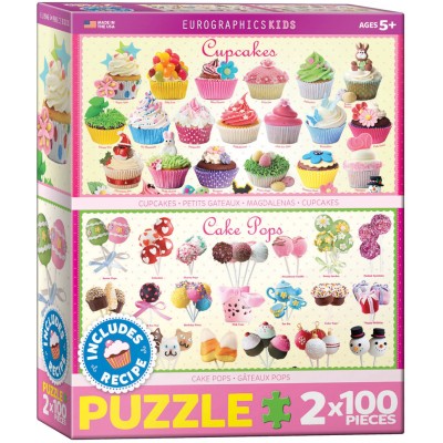 2 Puzzles Cupcakes Cake Pops 100 Teile Eurographics Puzzle Online Kaufen