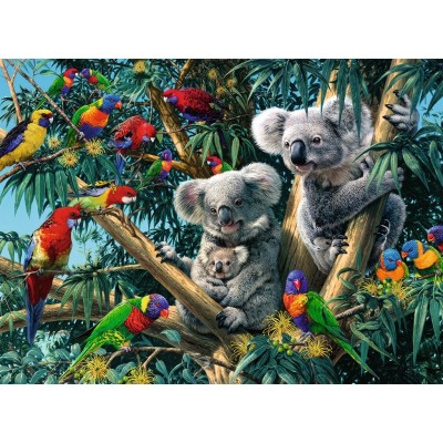 Ravensburger Koalas im Baum 500 Teile Puzzle Tiere Papageien Bambus Eukalyptus