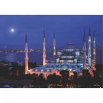 Puzzle   Nachtleuchtend - Die Blaue Moschee, Istanbul, Türkei