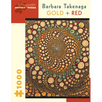 Puzzle Pomegranate-AA836 Barbara Takenaga - Gold + Red