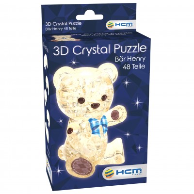 HCM-Kinzel-59191 Crystal Puzzle - Bär Henry Hellbraun