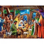Puzzle  Master-Pieces-31912 XXL Teile - Away in a Manger