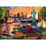 Puzzle  Master-Pieces-72225 Lady Liberty Skyline