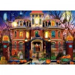 Puzzle  Master-Pieces-72246 Halloween - Geisterhaus auf dem Hügel