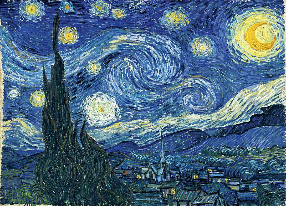 ​​Van Gogh The Starry Night Bausteine ​​Bausteine Spielzeug Set 1554 Teile//