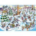 Puzzle  Cobble-Hill-53507 DoodleTown: Hockey Town