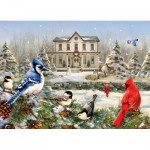 Puzzle  Cobble-Hill-80119 Country House Birds