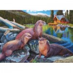 Puzzle  Cobble-Hill-80164 River Otters