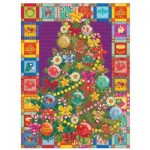 Puzzle  Cobble-Hill-88038 XXL Teile - Christmas Tree Quilt