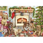 Puzzle  Jumbo-11310 Christmas Puppies