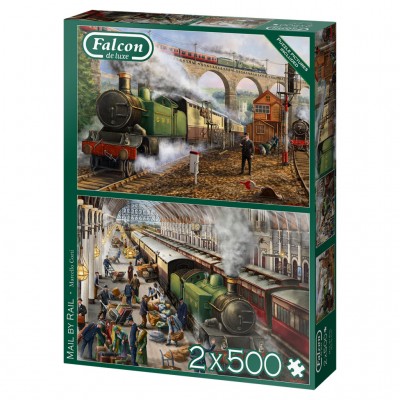 Puzzle Jumbo-11331 Mail by Rail (2x500 Teile)