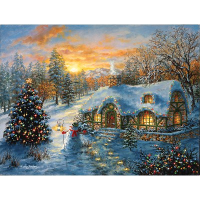 Puzzle Sunsout-19224 XXL Teile - Christmas Cottage