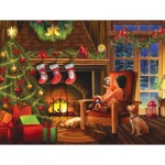 Puzzle  Sunsout-28816 Tom Wood - Dreaming of Christmas