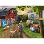Puzzle  Sunsout-28943 Country Sunset