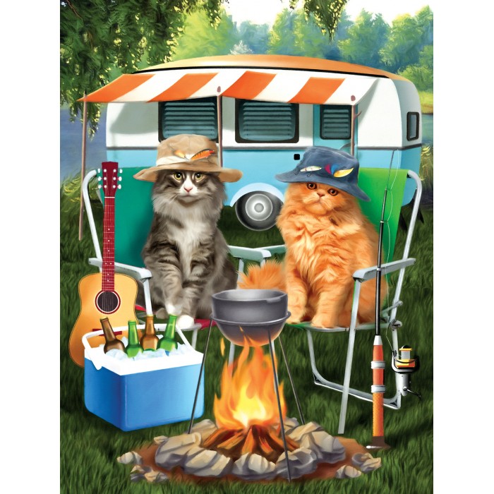Puzzle Sunsout-29762 XXL Teile - Camping-Kumpels