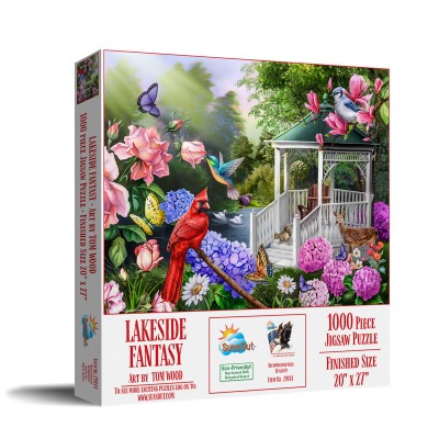 Puzzle Sunsout-29814 Idyll am Seeufer