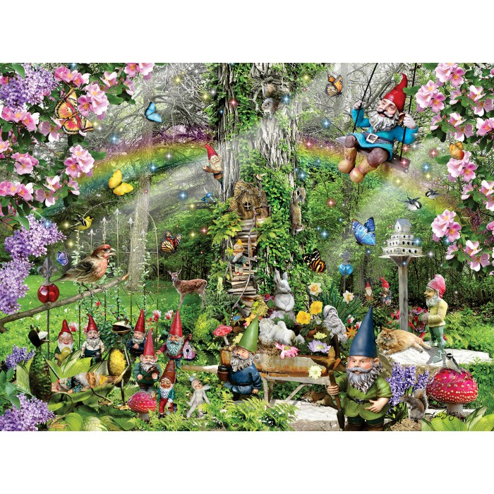 Puzzle  Sunsout-35088 Lori Schory - Gnomes Playground