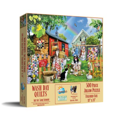 Puzzle Sunsout-35263 XXL Teile - Quilt-Waschtag