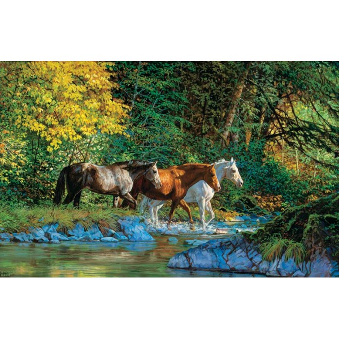 Puzzle Sunsout-44855 Chris Cummings - Bear Creek Crossing