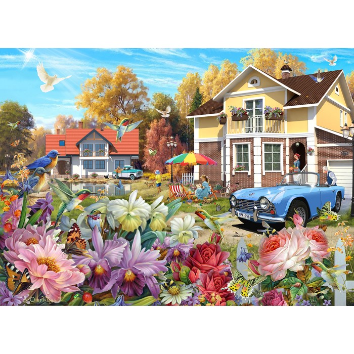 Puzzle Sunsout-61920 XXL Teile - Sonniger Garten