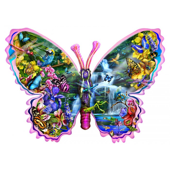 Puzzle  Sunsout-95234 Lori Schory - Butterfly Waterfall