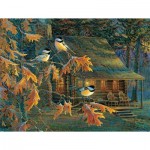 Puzzle   XXL Teile - Cabin Chickadees