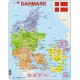 Rahmenpuzzle - Karte von Dänemark (auf Dänisch)