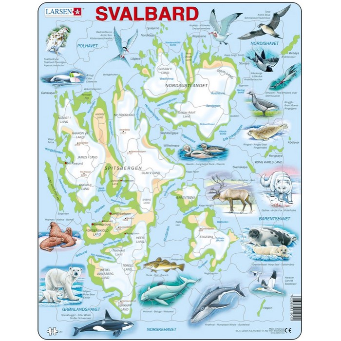  Larsen-A1-NO Rahmenpuzzle - Svalbard, Norwegen