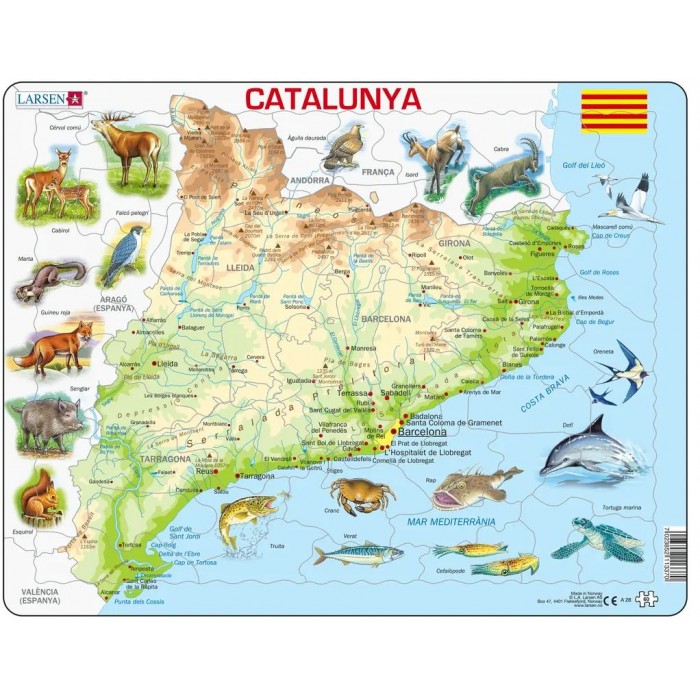 Larsen-A28-CT Rahmenpuzzle - Catalonia (Catalan)
