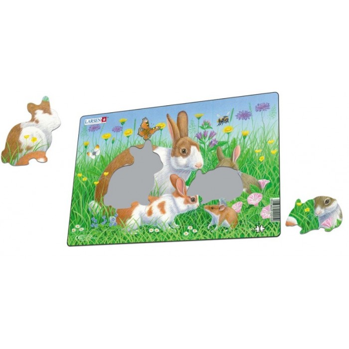 Larsen-CU3-2 Rahmenpuzzle - Süße Tiere