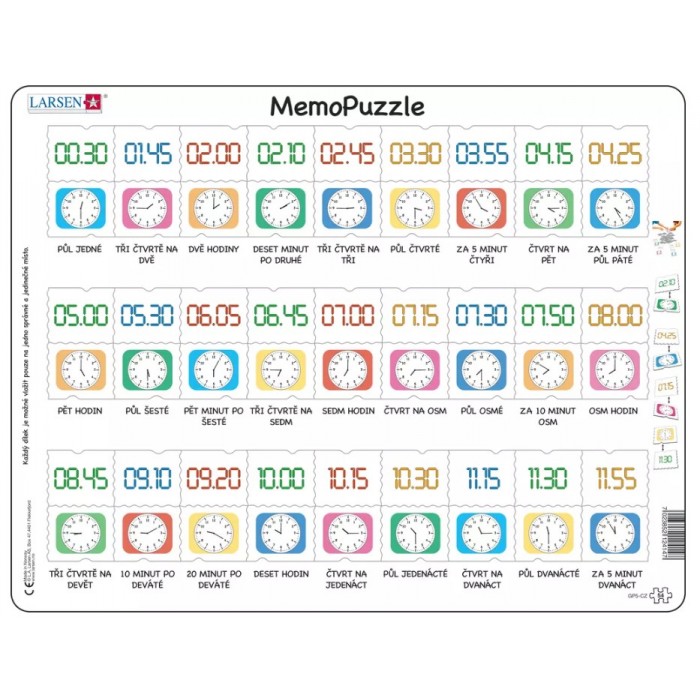 Larsen-GP5-CZ Rahmenpuzzle - MemoPuzzle (auf Tschechisch)