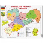  Larsen-K34-DE Rahmenpuzzle - Bundesland: Freistaat Sachsen