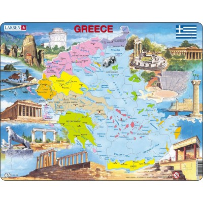Larsen-K54-GB Rahmenpuzzle - Griechenland (auf Englisch)