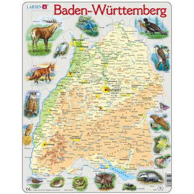 Larsen-K81-DE Rahmenpuzzle - Baden-Württemberg