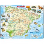  Larsen-K84-ES Rahmenpuzzle - Karte von Spanien (auf Spanisch)