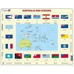  Larsen-KL5-GB Rahmenpuzzle - Australien und Ozeanien (auf Englisch)