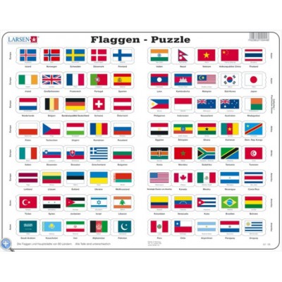 Larsen-L2-DE Rahmenpuzzle - Flaggen der Welt