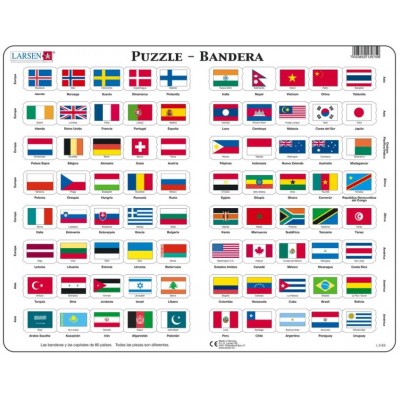 Larsen-L2-ES Rahmenpuzzle - Flags (Spanish)