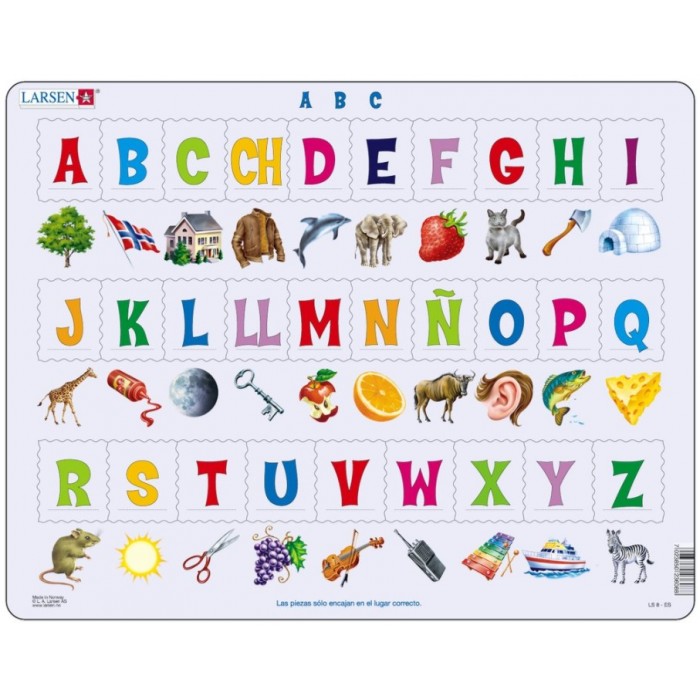 Larsen-LS829-ES Rahmenpuzzle - A B C Puzzle (auf Spanisch)