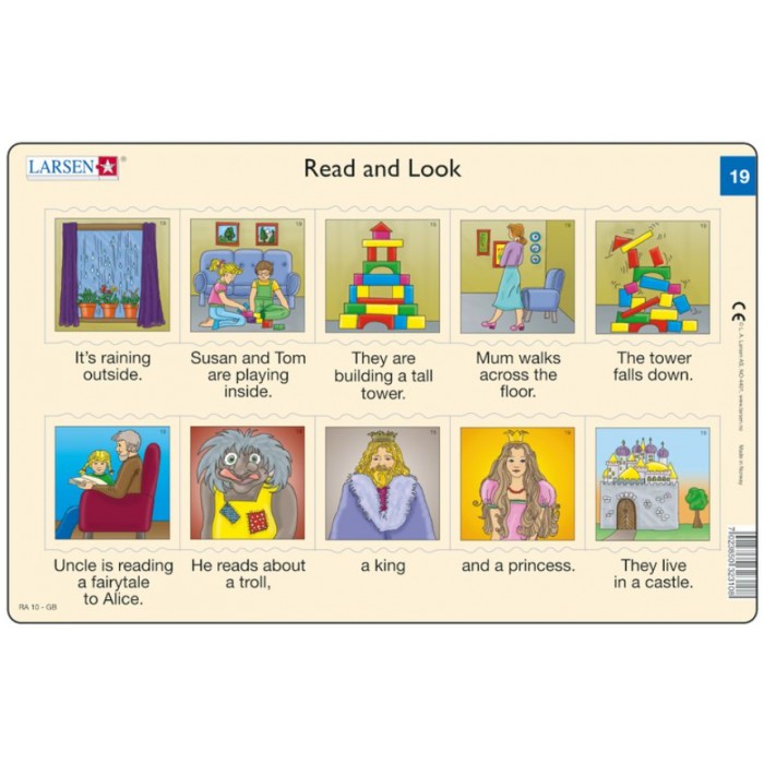 Larsen-RA10-EN-19-20 Rahmenpuzzle - Read and Look 19-20 (auf Englisch)