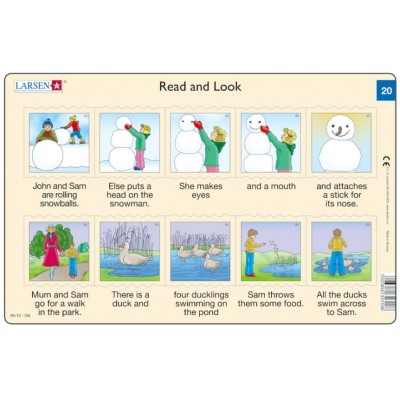 Larsen-RA10-EN-19-20 Rahmenpuzzle - Read and Look 19-20 (auf Englisch)