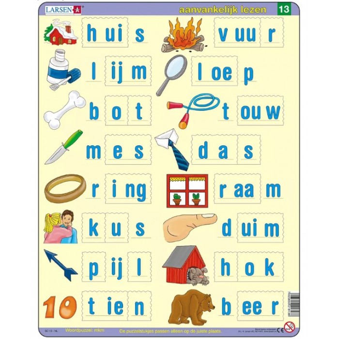 Rahmenpuzzle - Lerne Niederländisch zu lesen 3