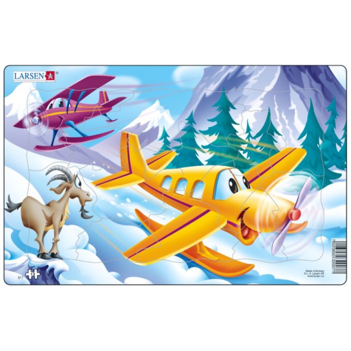 Larsen-U7-1 Rahmenpuzzle - Flugzeuge in den Bergen