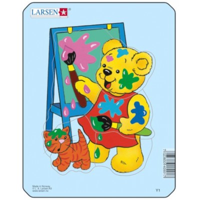 Larsen-Y1-3 Rahmenpuzzle - Teddybär