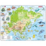   Rahmenpuzzle - Asia Topographic Map (Spanish)