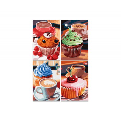 Puzzle Noris-6060-38018 4 x 200 Teile - Cupcakes