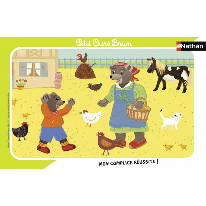 Nathan-86133 Rahmenpuzzle - Der Kleine Braunbär