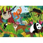 Puzzle  Nathan-86469 XXL Teile - Jungle Animals