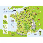 Puzzle  Nathan-86732 Frankreichkarte